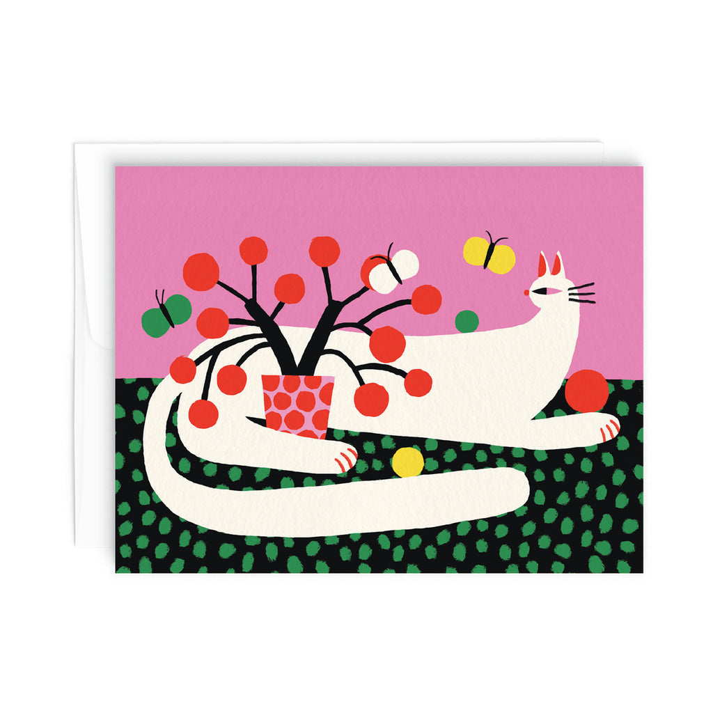 CHAT BLANC – Carte de vœux