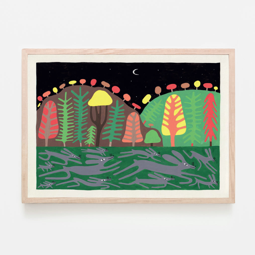 CHASING RABBITS - 21 x 29,7 cm (A4) — by Aysha Tengiz