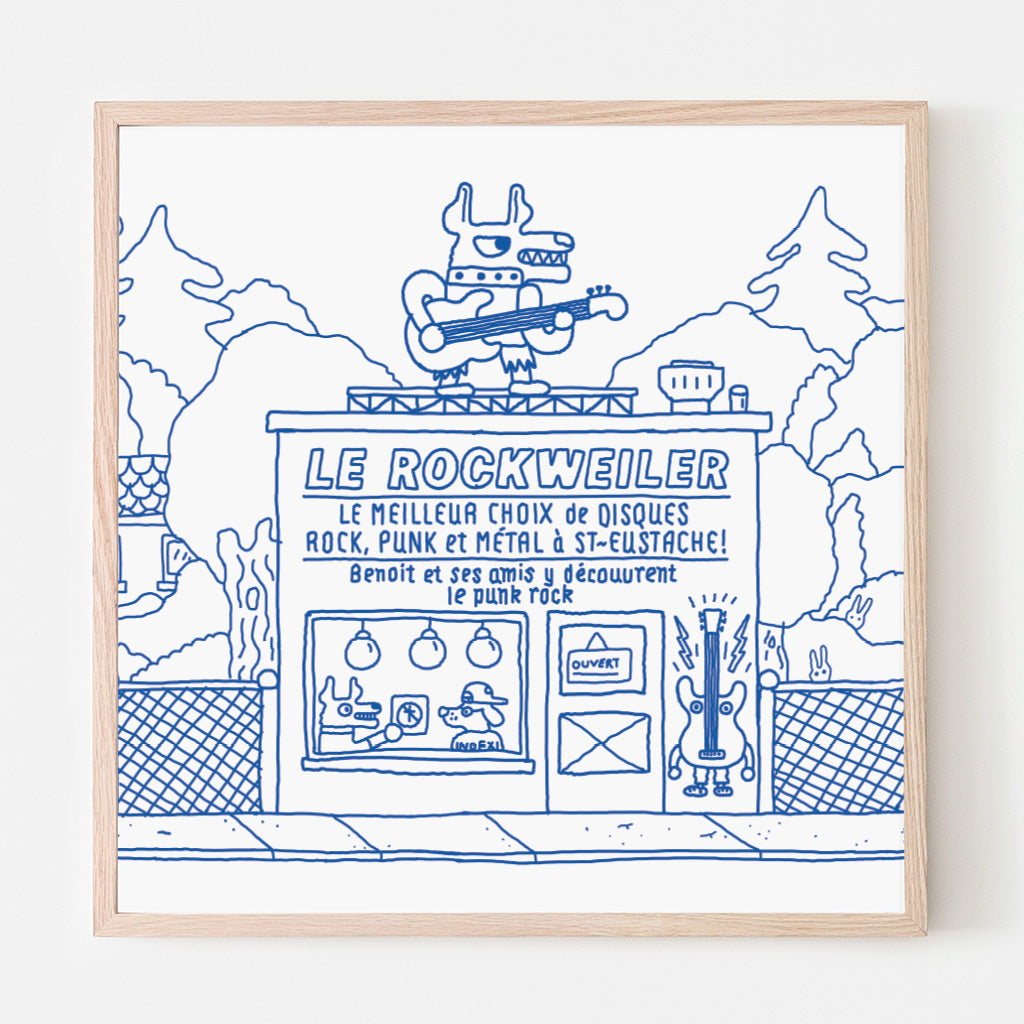 PIZZA PUNK ARENA “Le Rockweiller” - 12.5" x 12.5" — by Benoit Tardif