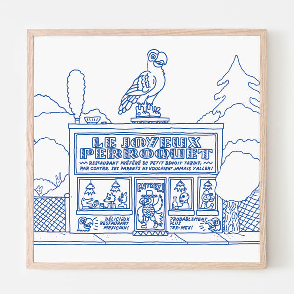PIZZA PUNK ARENA « Le Joyeux Perroquet » - 12.5" x 12.5" — par Benoit Tardif