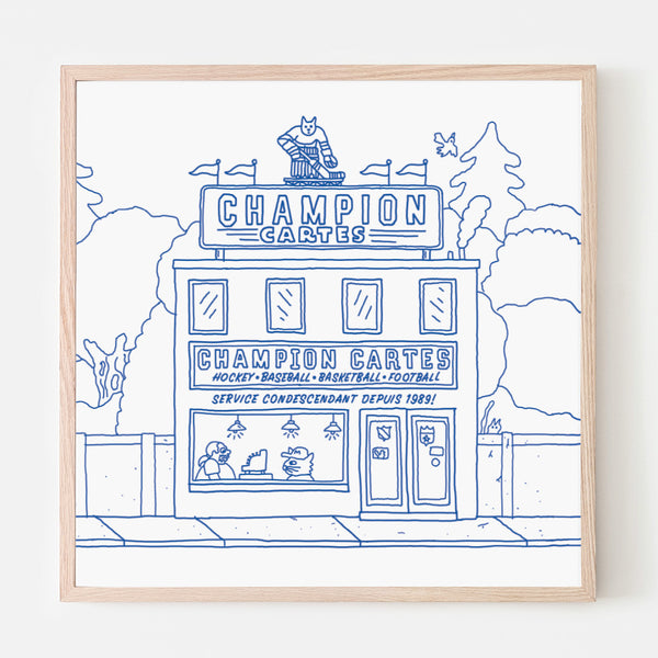 PIZZA PUNK ARENA « Champion Cartes » - 12.5" x 12.5" — par Benoit Tardif