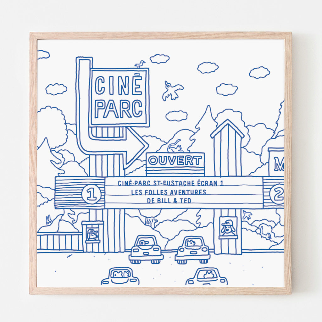 PIZZA PUNK ARENA “Ciné Parc” - 12.5" x 12.5" — by Benoit Tardif