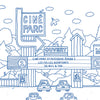 PIZZA PUNK ARENA “Ciné Parc” - 12.5" x 12.5" — by Benoit Tardif