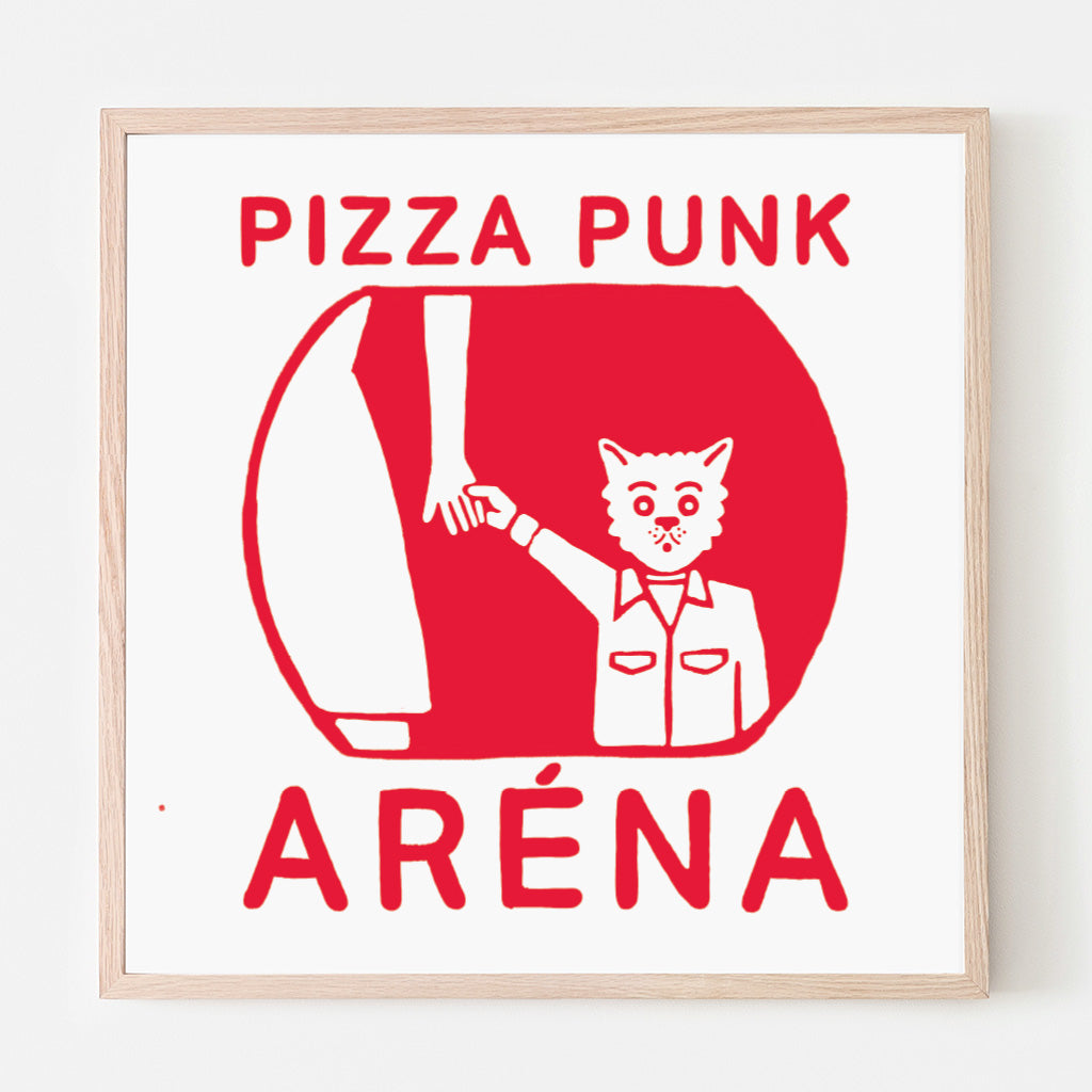 PIZZA PUNK ARENA “Parent Secours” - 12.5" x 12.5" — by Benoit Tardif