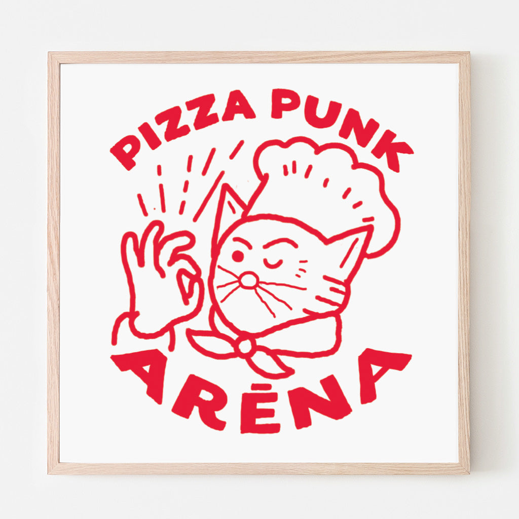 PIZZA PUNK ARENA « Chat Chef » - 12.5" x 12.5" — par Benoit Tardif