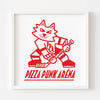 PIZZA PUNK ARENA « Chat Hockey » - 12.5" x 12.5" — par Benoit Tardif