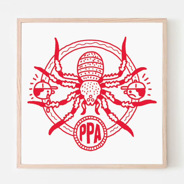 PIZZA PUNK ARENA « Tarentule » - 12.5" x 12.5" — by Benoit Tardif