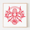PIZZA PUNK ARENA “Tarentule” - 12.5" x 12.5" — by Benoit Tardif