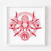 PIZZA PUNK ARENA “Tarentule” - 12.5" x 12.5" — by Benoit Tardif