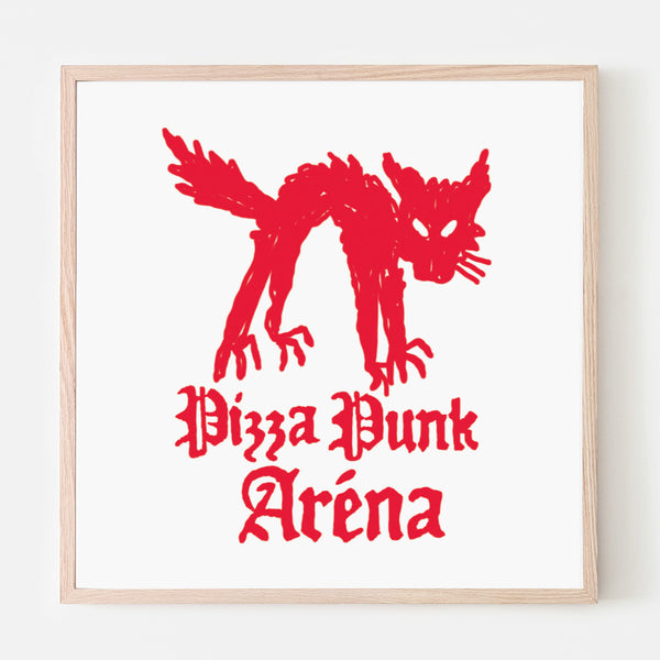 PIZZA PUNK ARENA « Hell Cat » - 12.5" x 12.5" — par Benoit Tardif
