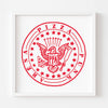 PIZZA PUNK ARENA “Ramones (Aigle)” - 12.5" x 12.5" — by Benoit Tardif