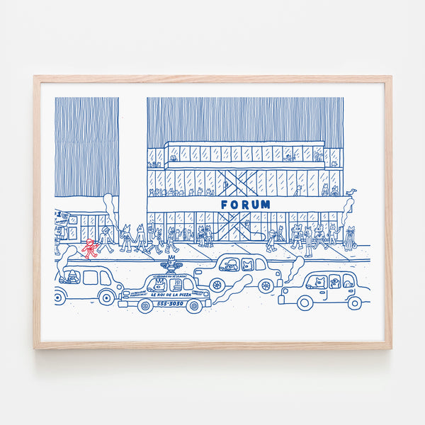 PIZZA PUNK ARENA « Forum 01 » - 24" x 18" — by Benoit Tardif
