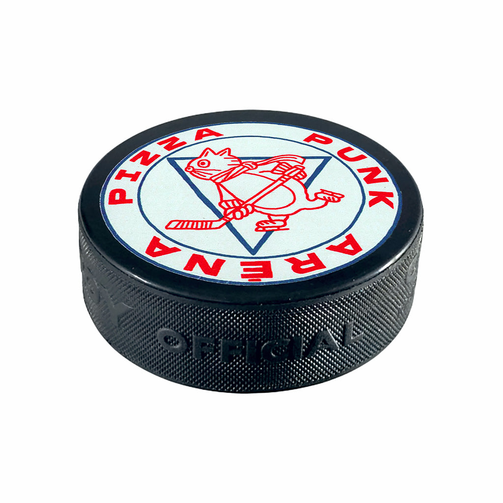 “PIZZA PUNK ARENA” HOCKEY PUCK — by Benoit Tardif