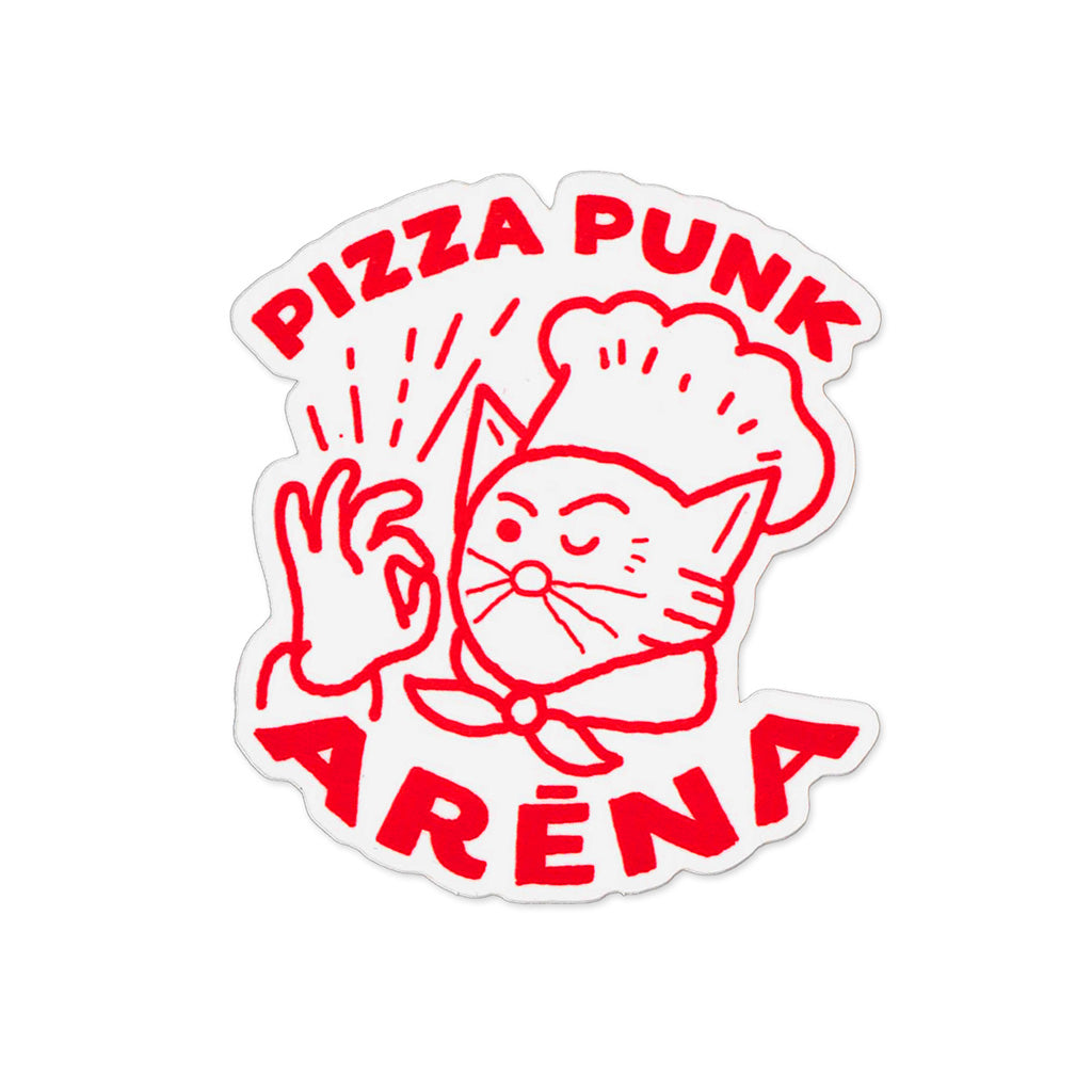 AUTOCOLLANT PIZZA PUNK ARENA « Chat Chef » – par Benoit Tardif