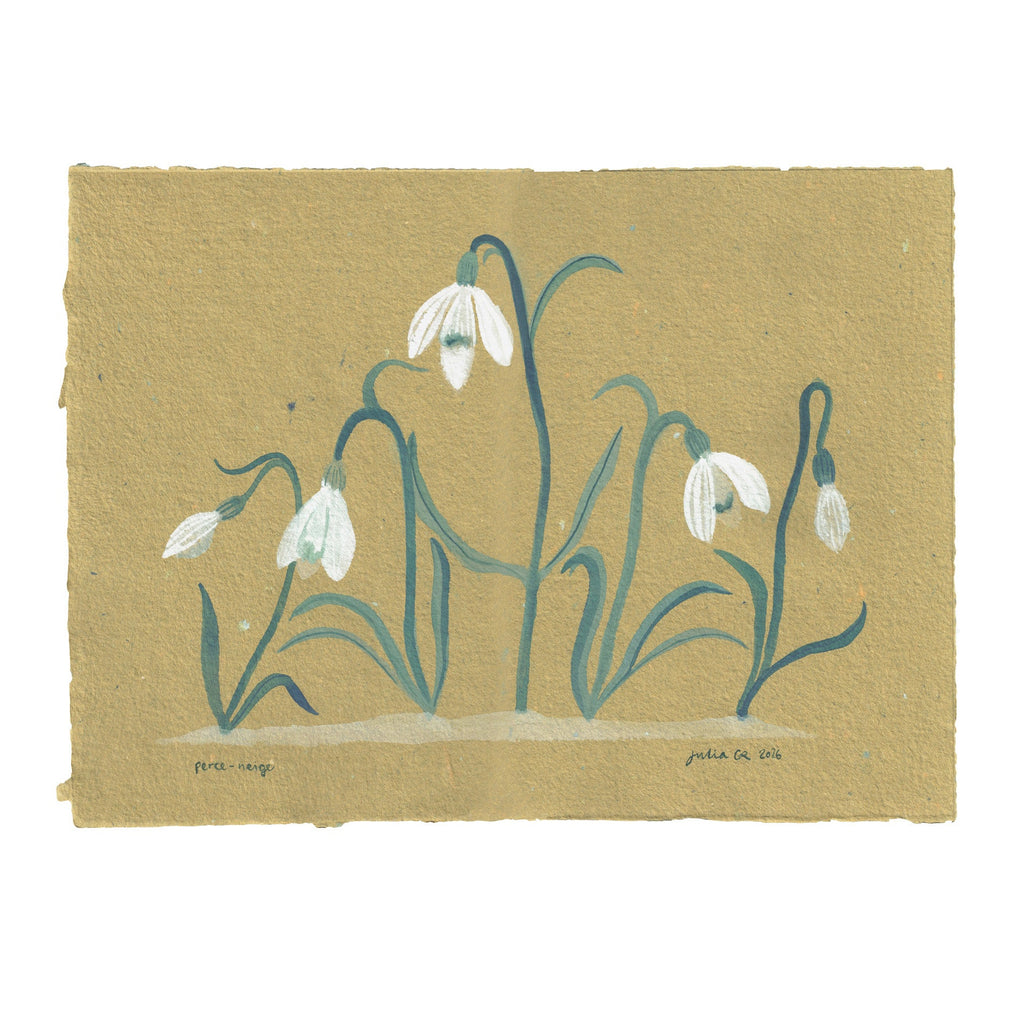 PERCE-NEIGE (Original Painting) – 14.57 × 10.83 inches — by Julia GR