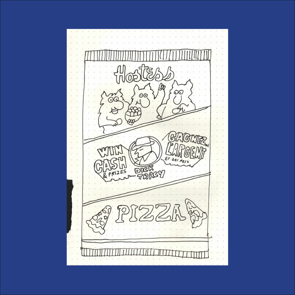 PIZZA PUNK ARÉNA, Sketch 18 (Original Drawing) - 5.75" x 8.25" — by Benoit Tardif
