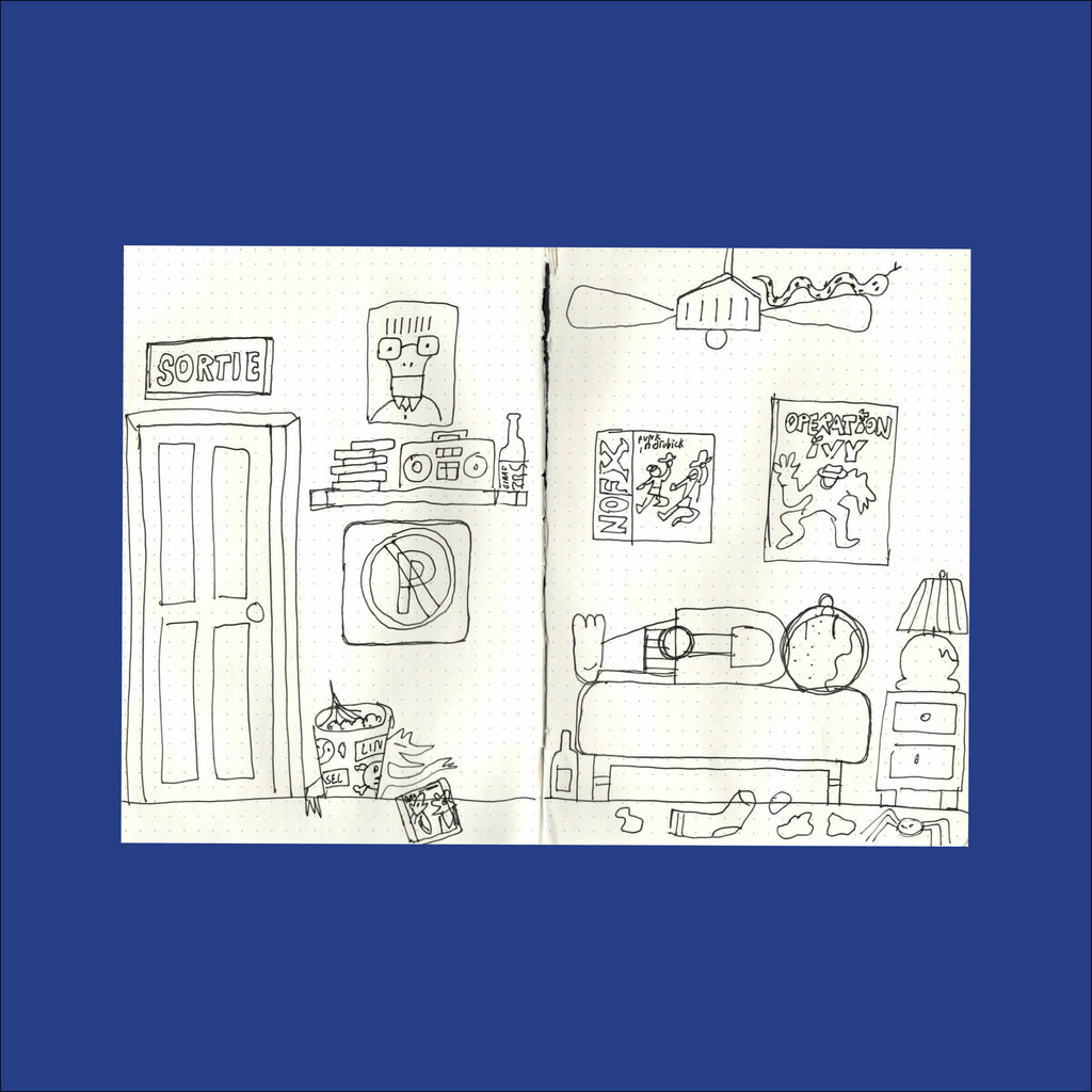 PIZZA PUNK ARÉNA, Sketch 03 (Original Drawing) - 11.75" x 8.25" — by Benoit Tardif