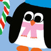 CANDY CANE PENGUIN STICKER