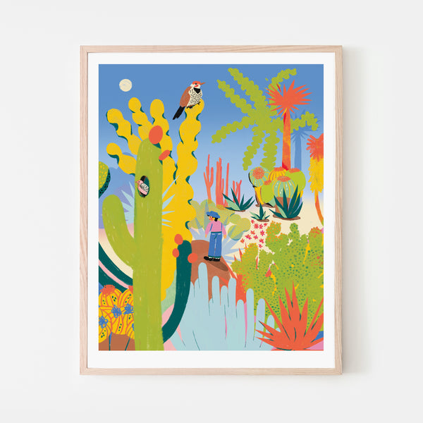 MESMERIZED AT THE BOTANICAL GARDEN, 11" X 14" — by Lucille Audinet