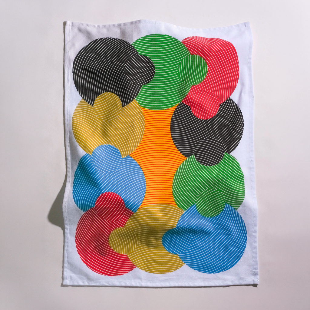 PLANETS, TEA TOWEL — by Mezzaluna Studio