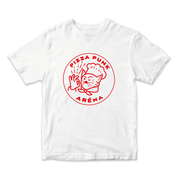 T-SHIRT « PIZZA PUNK ARENA » (Blanc) – par Benoit Tardif