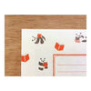 ENSEMBLE DE PAPIER À LETTRES « HANKO » – Panda et livre — par Furukawashiko