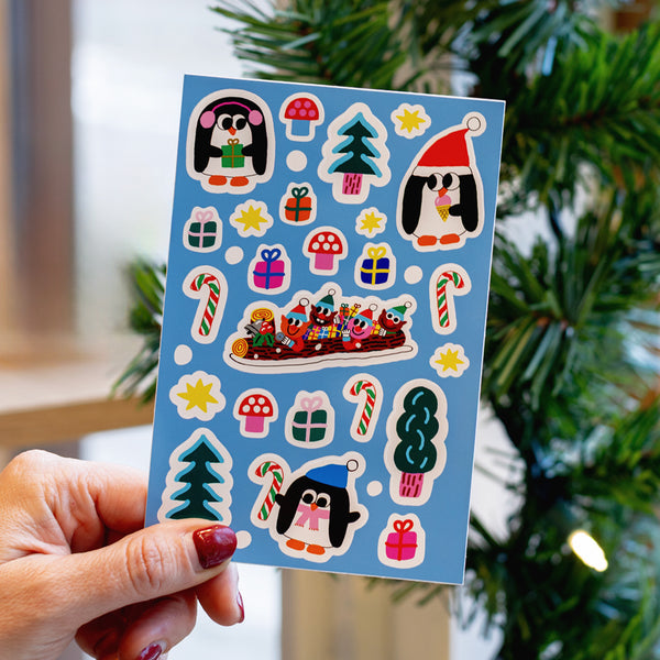 HOLIDAY PENGUINS – Sticker Sheet