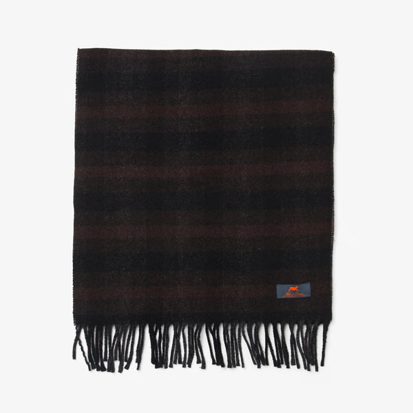 WOOL PLAID SCARF – Dark Brown — by Milo & Dexter