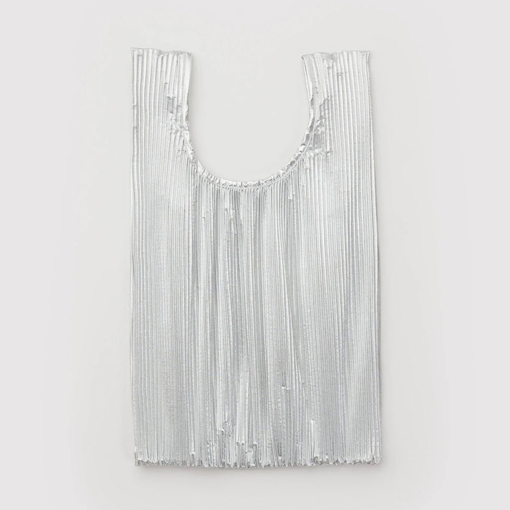 PLEATED BAGGU REUSABLE BAG - Chrome Metallic — by Baggu