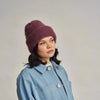BONNET EN MOHAIR CLOUD – Prune  — par Heirloom