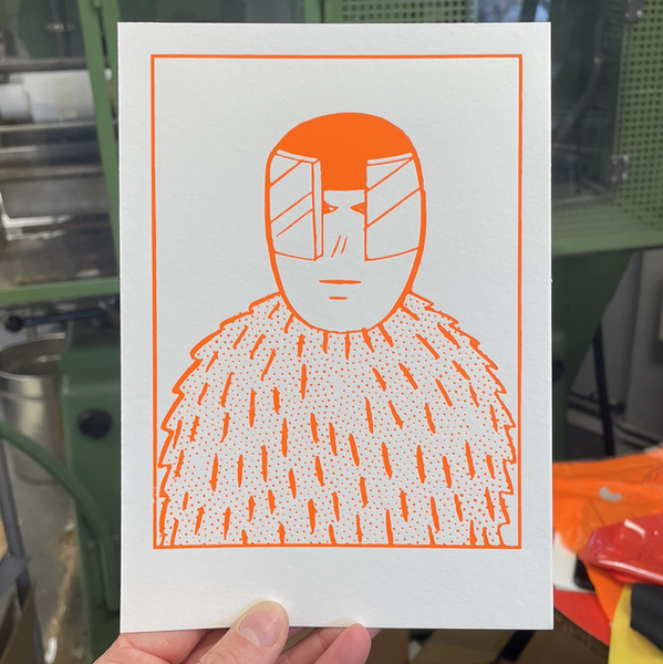 PORTRAIT #01 ORANGE, Hot Stamping Print, 15 x 21 cm – by Yûichi Yokoyama