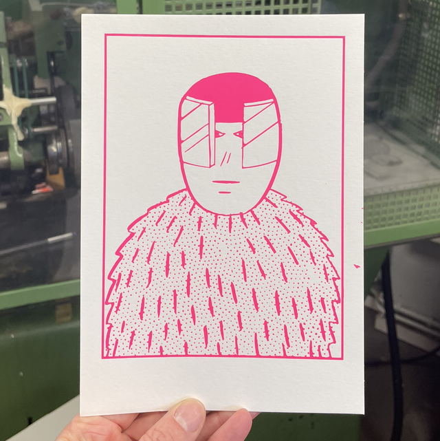 PORTRAIT #01 ROSE, impression fer à dorer, 21 x 15 cm – par Yûichi Yokoyama
