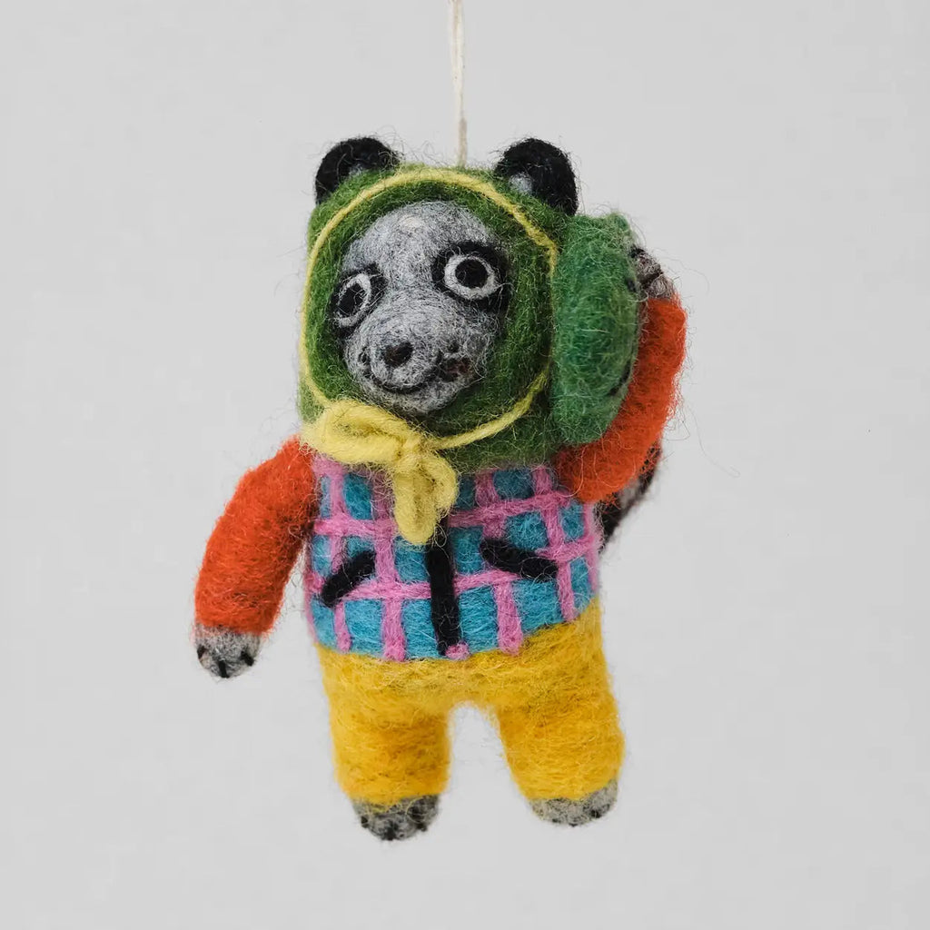 RACCOON FELT ORNAMENT— by Alice Bowsher
