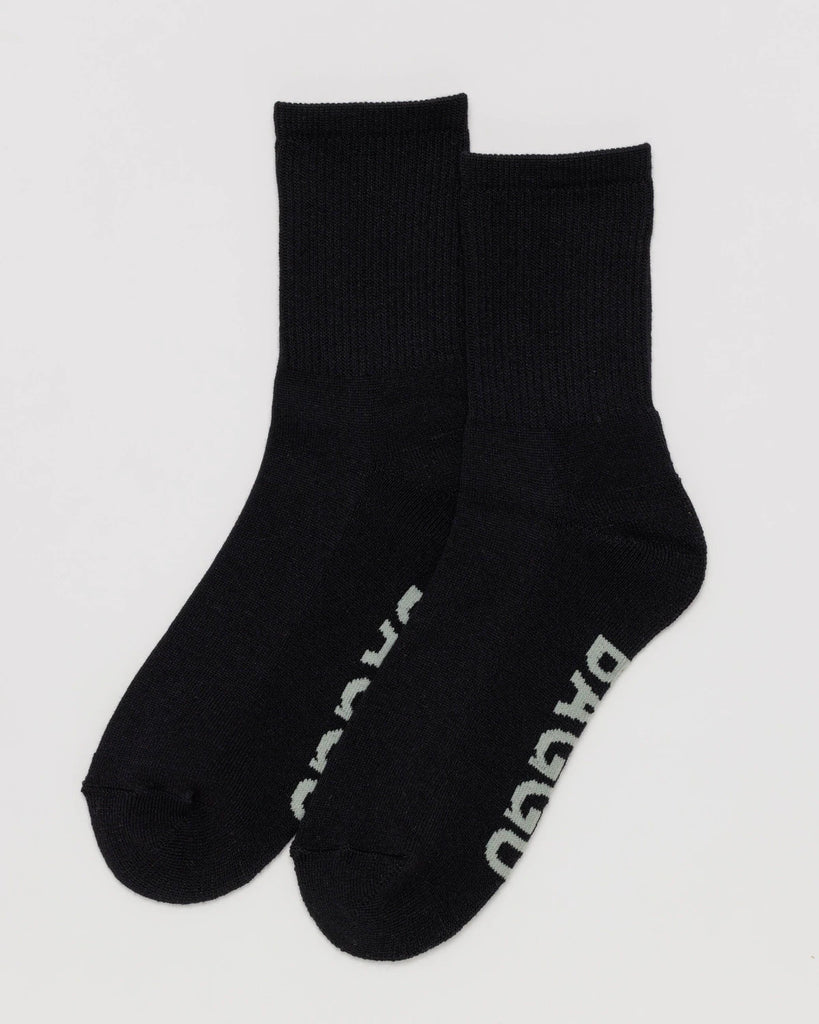 RIBBED SOCK “BLACK” (Multiple sizes) — by Baggu