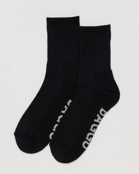 RIBBED SOCK “BLACK” (Multiple sizes) — by Baggu