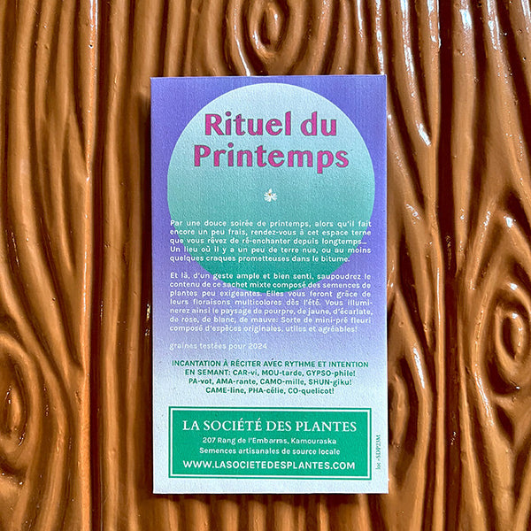 SEEDS - Spring Ritual — by La Société Des Plantes