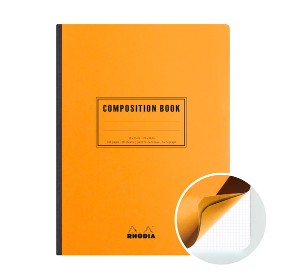 SEWN BOUND LINED COMPOSITION BOOK ORANGE B5 — by Rhodia