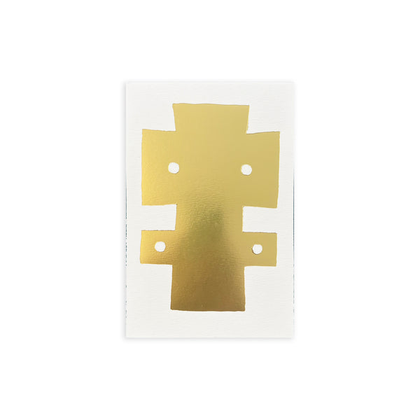 SHAPES #01 GOLD, Hot Stamping Print, 10 x 15 cm – by Damien Poulain