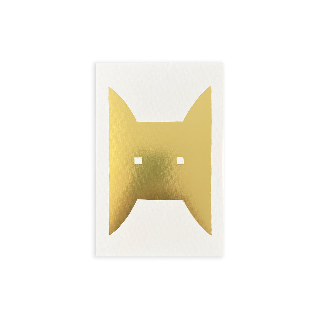 SHAPES #02 GOLD, impression fer à dorer, 10 x 15 cm – par Damien Poulain