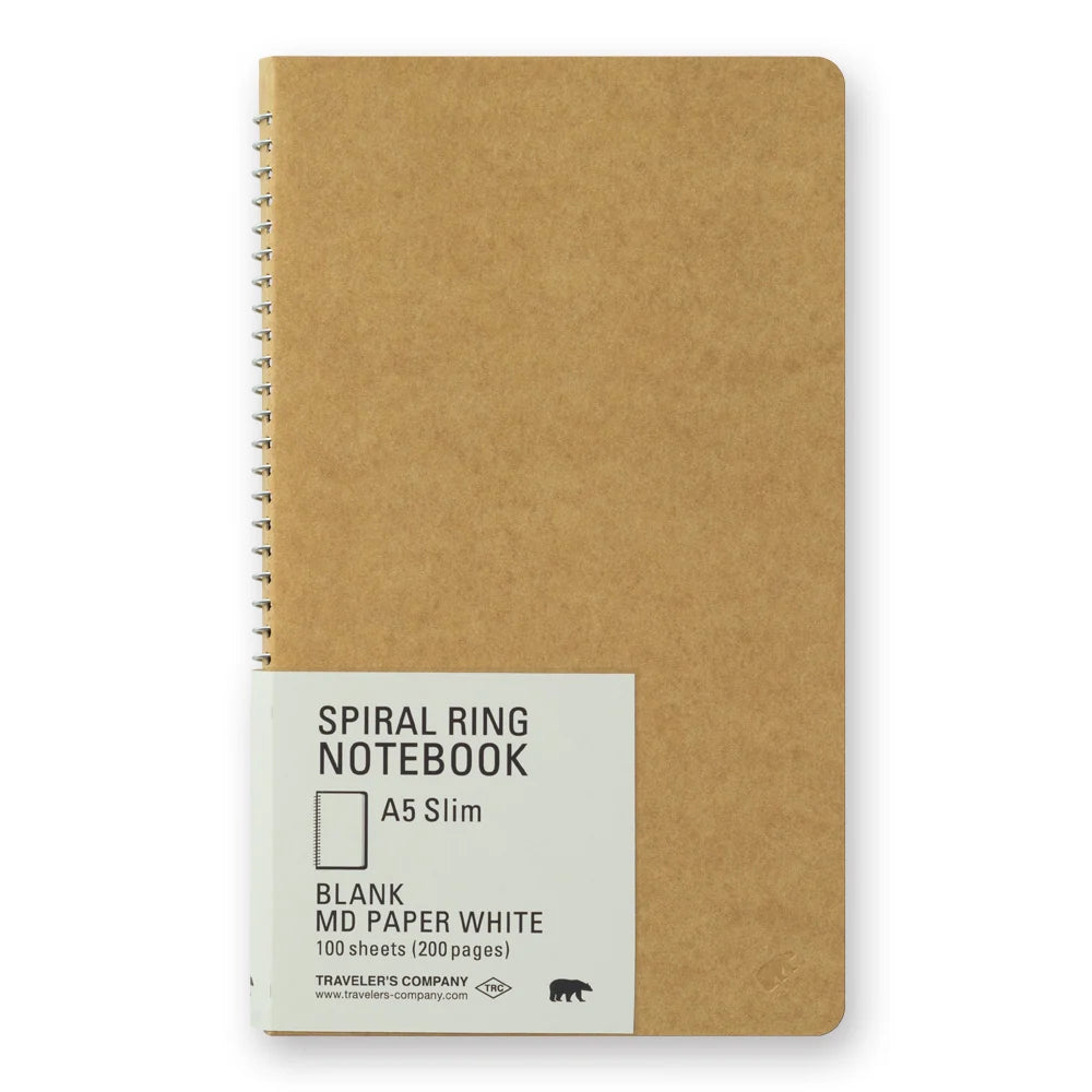 SPIRAL RING NOTEBOOK A5 Slim, MD White — by Traveler's Company