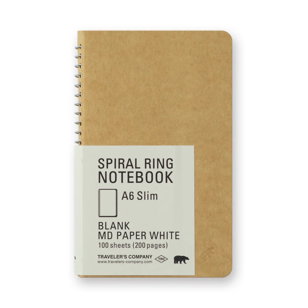 SPIRAL RING NOTEBOOK A6 Slim, MD White — by Traveler's Company