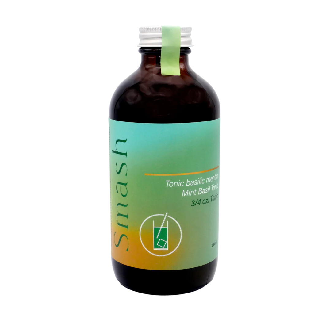 Sirop SMASH BASILIC ET MENTHE — par 3/4oz. Tonic