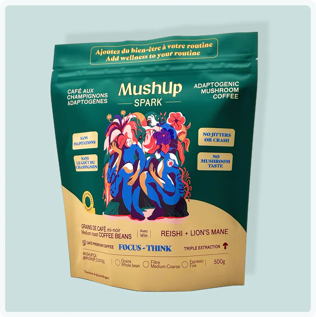 SPARK, Café aux champignons adaptogènes - Reishi + Crinière de lion (Plusieurs formats) — par MushUp
