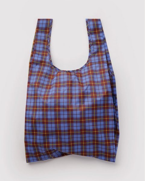 SAC RÉUTILISABLE STANDARD « TARTAN BLEU » — par Baggu