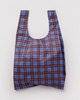 SAC RÉUTILISABLE STANDARD « TARTAN BLEU » — par Baggu