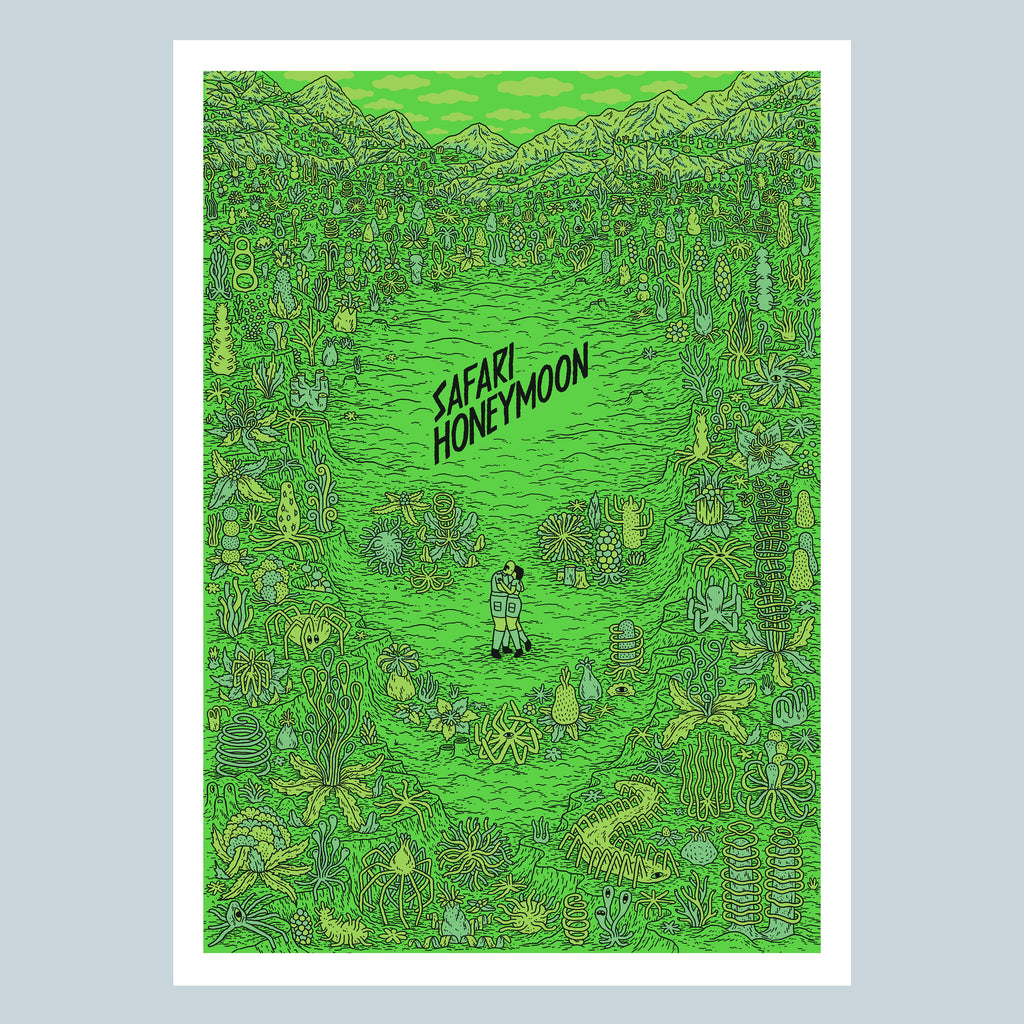 SAFARI HONEYMOON, Silkscreen - 50x70 cm — by Jesse Jacobs