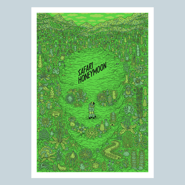 SAFARI HONEYMOON, Silkscreen - 50x70 cm — by Jesse Jacobs