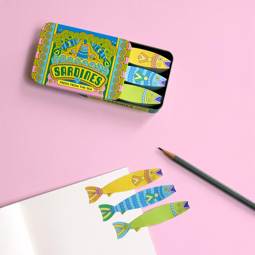 BLOC DE NOTES AUTOCOLLANTES « SARDINES » — par Chronicle books