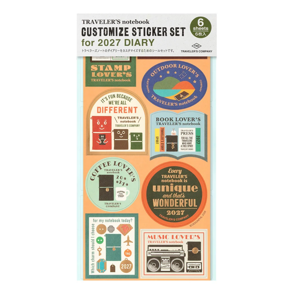 TRAVELER'S NOTEBOOK STICKER SET FOR DIARY 2027 — by Traveler’s Company