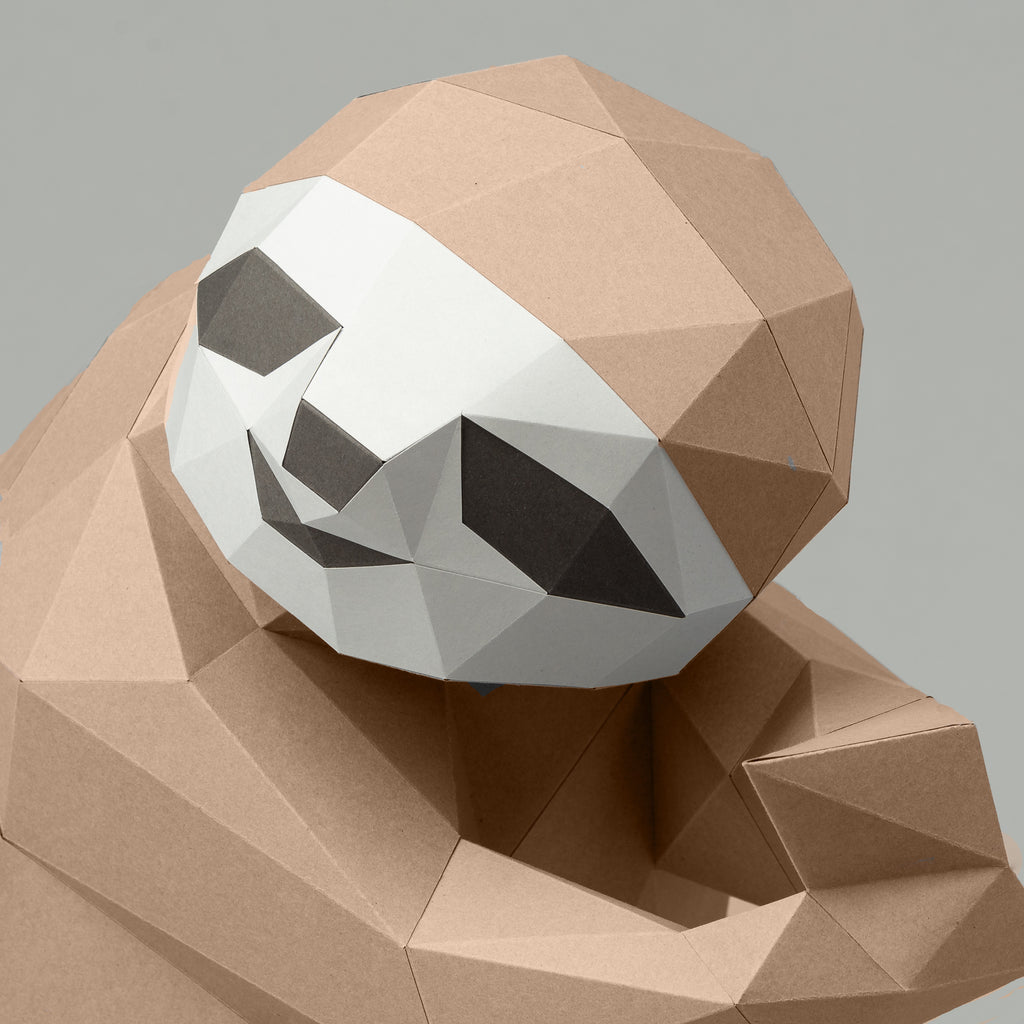 HANGING SLOTH PAPER MODEL (pre-cut, pre-marked) — by SOFS design – Paperole